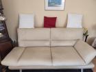 Ledersofa Beige